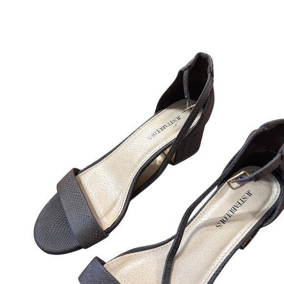 JustFab Espresso Kasha Heeled Sandal Size 8 - Picture 7 of 7